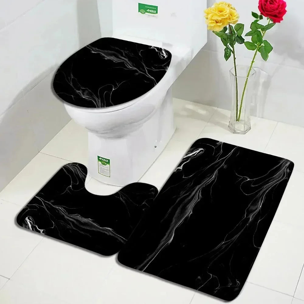 CN Zhejiang Abstract Marble Bath Mat Modern Non Slip Rug
