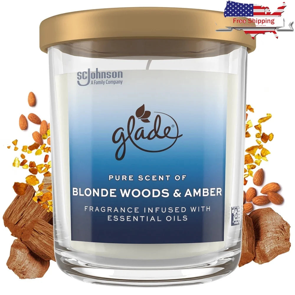 Large Jar Scented Candle Blonde Woods Amber 16oz Long Lasting 85 Hours Premium Fragrance Luxury Home Decor Gift Candle