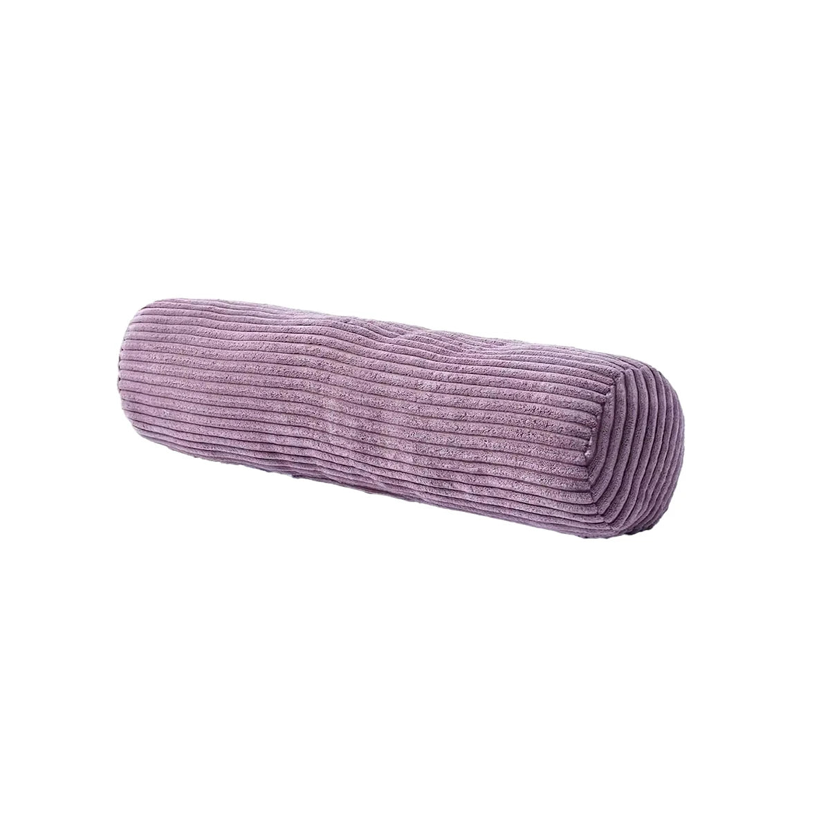 1pc 3D Stripe modern cylindrical support pillow corduroy Pillow, Machine Washable Polyester Fiber Filling, Suitable for Indoor