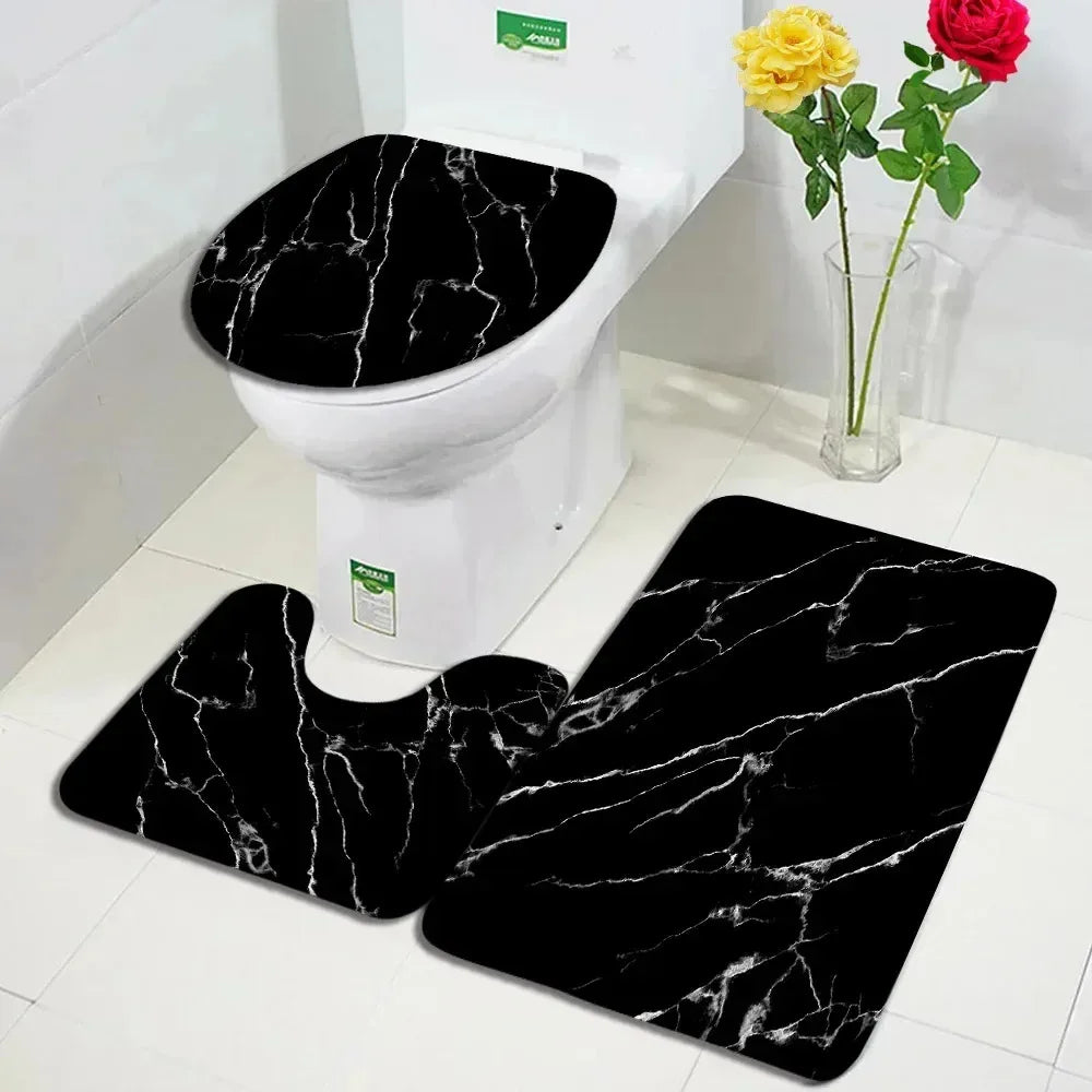 CN Zhejiang Abstract Marble Bath Mat Modern Non Slip Rug