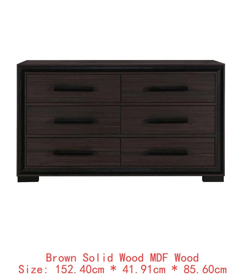 5PC King Bedroom Set – Grey & Black Design