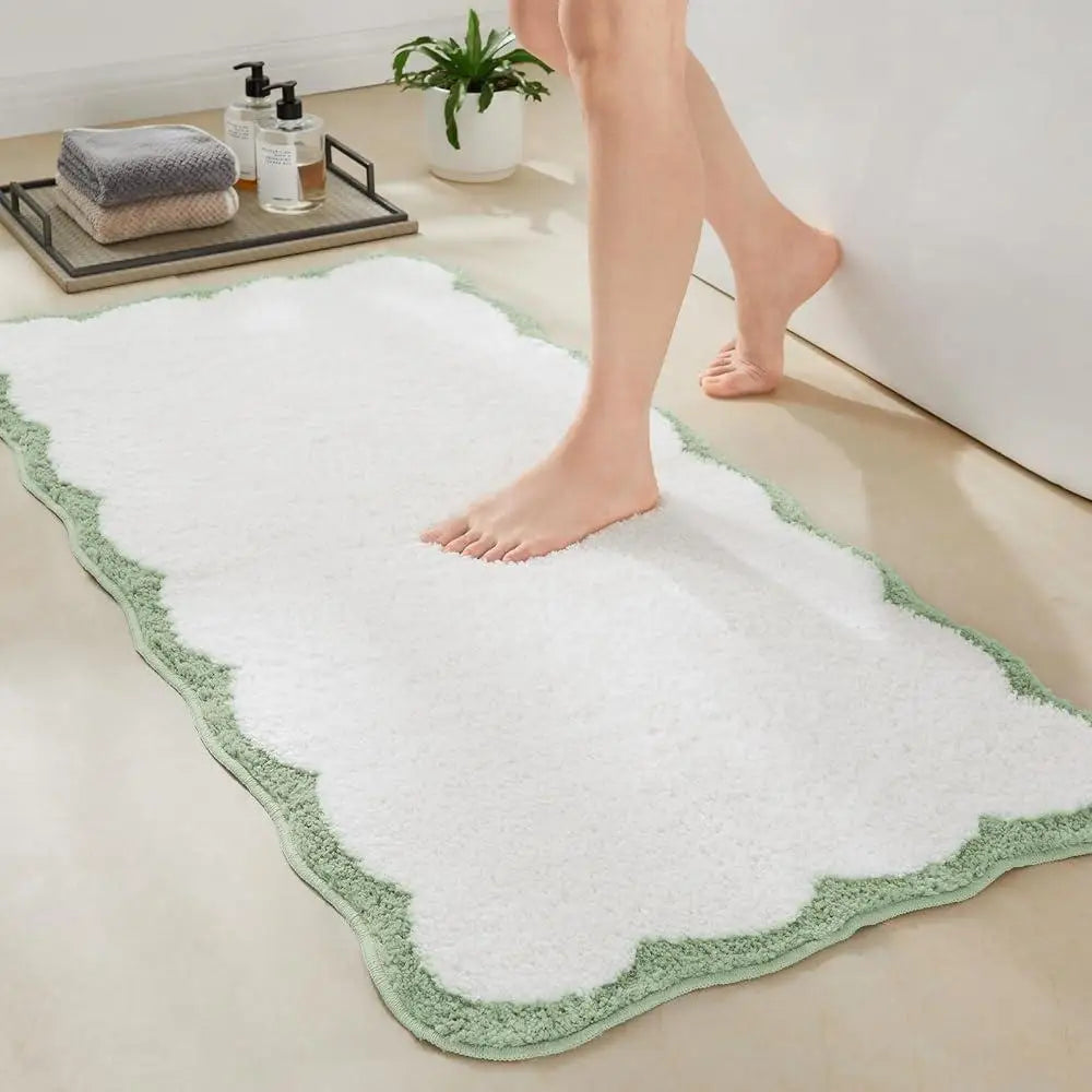DUTRIEUXCN Microfiber Bathroom Runner Rug Non Slip Backing
