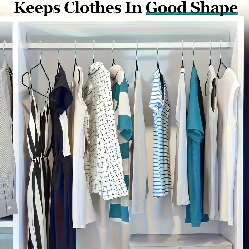 10pcs Heavy Duty Non-Slip Clothes Hangers, Space Saving Closet Organizers for Wardrobe, Laundry & Bedroom Storage