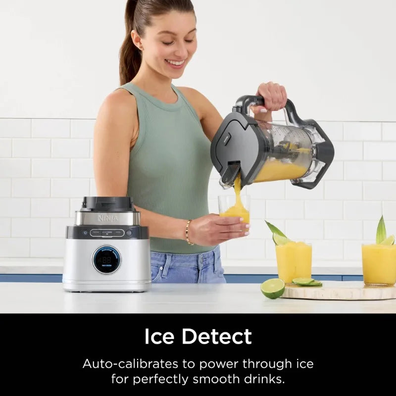 Ninja Detect Kitchen System Power Blender + Processor with Blend Sense Technology, Silver, TB400