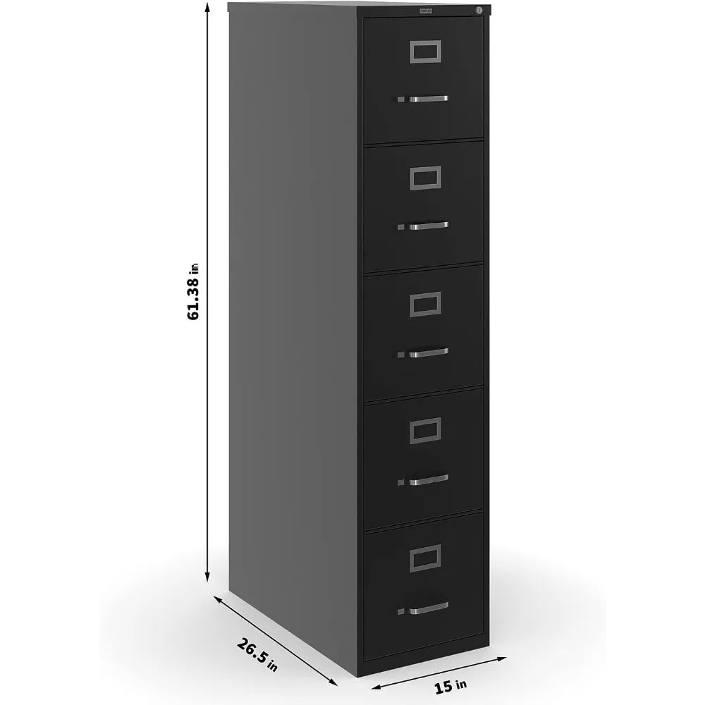 Vertical File Cabinet 5 Drawer Lockable Office Storage