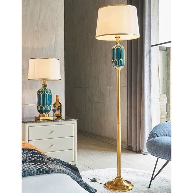 BROTHER Modern Ceramics Floor Lamps Standing LED Nordic Creative Fashion Table Light For Home Living Room Bedroom Decor