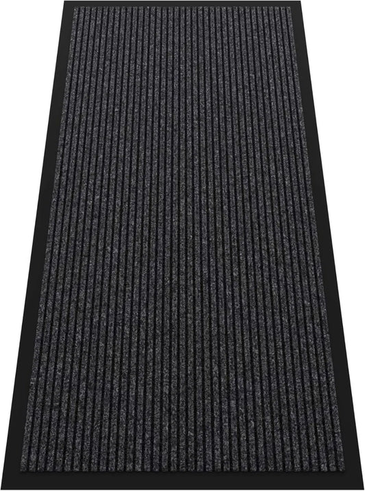 Indoor Outdoor Door Mat, 4’ x 2' Doormat for Entryway, Rubber Backing Non Slip Front Door Mat Outside Entrance, Super Absorbent