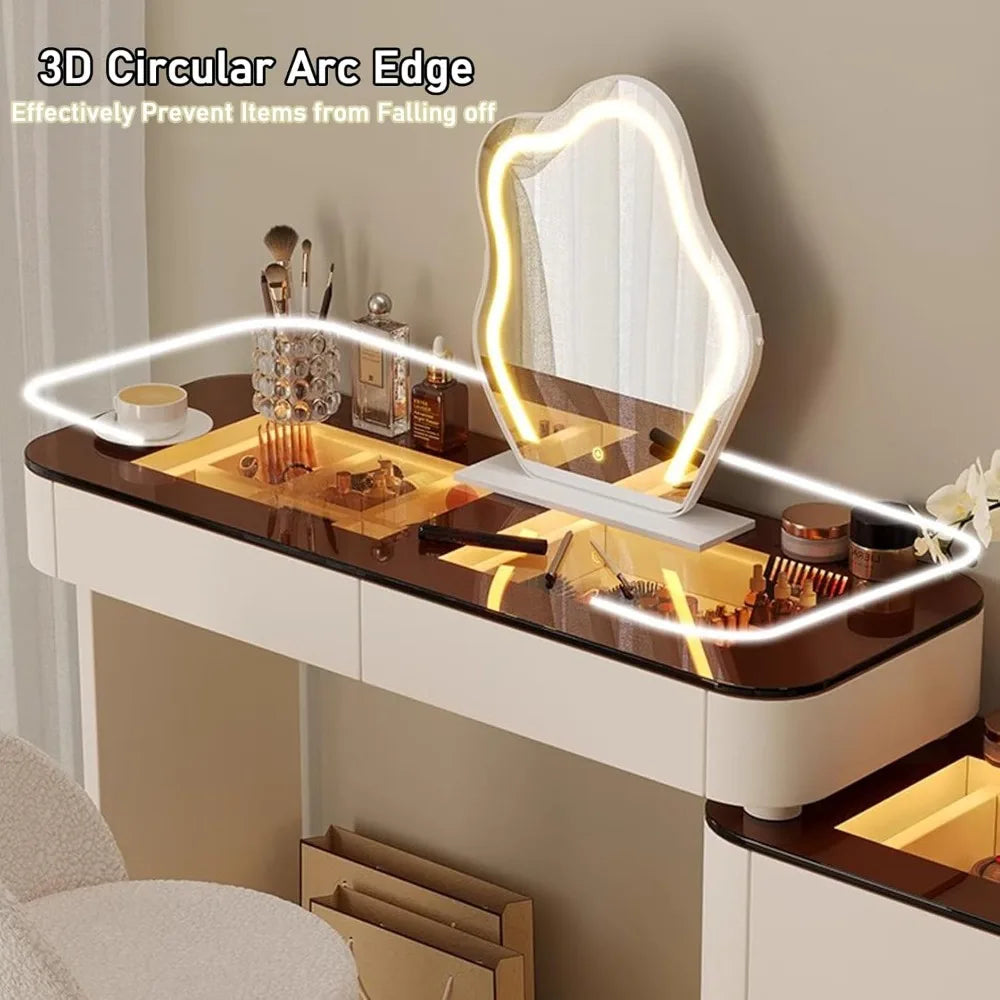 Hign-Concerned LED Makeup Desk Vanity Table With Mirror