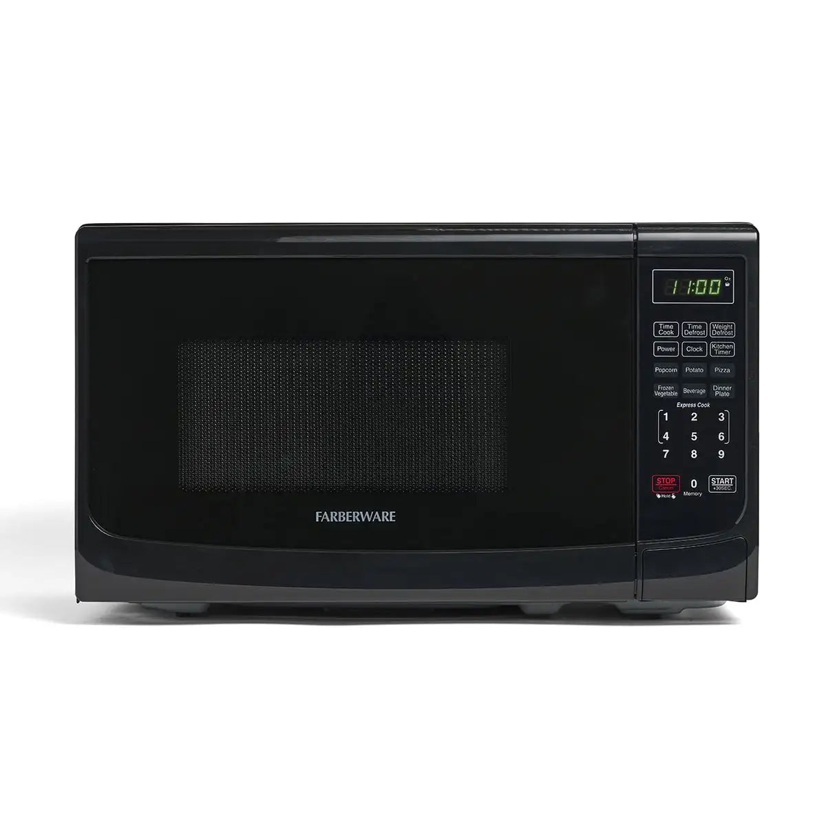 Farberware Countertop Microwave Oven with LED Lighting & Child Lock, 0.7 Cu Ft Brushed Stainless