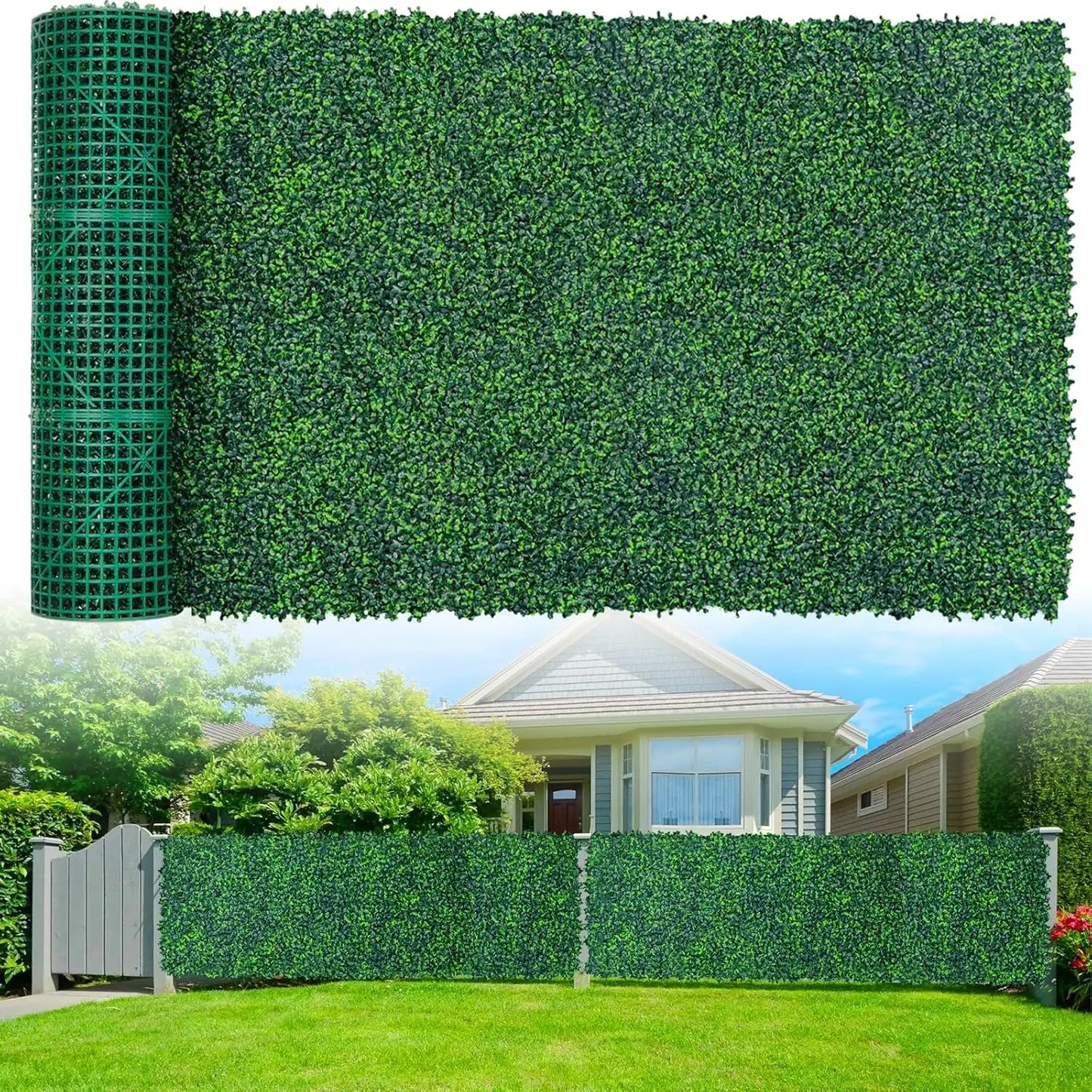 Feature Artificial Boxwood Panels Faux Ivy Privacy Screen