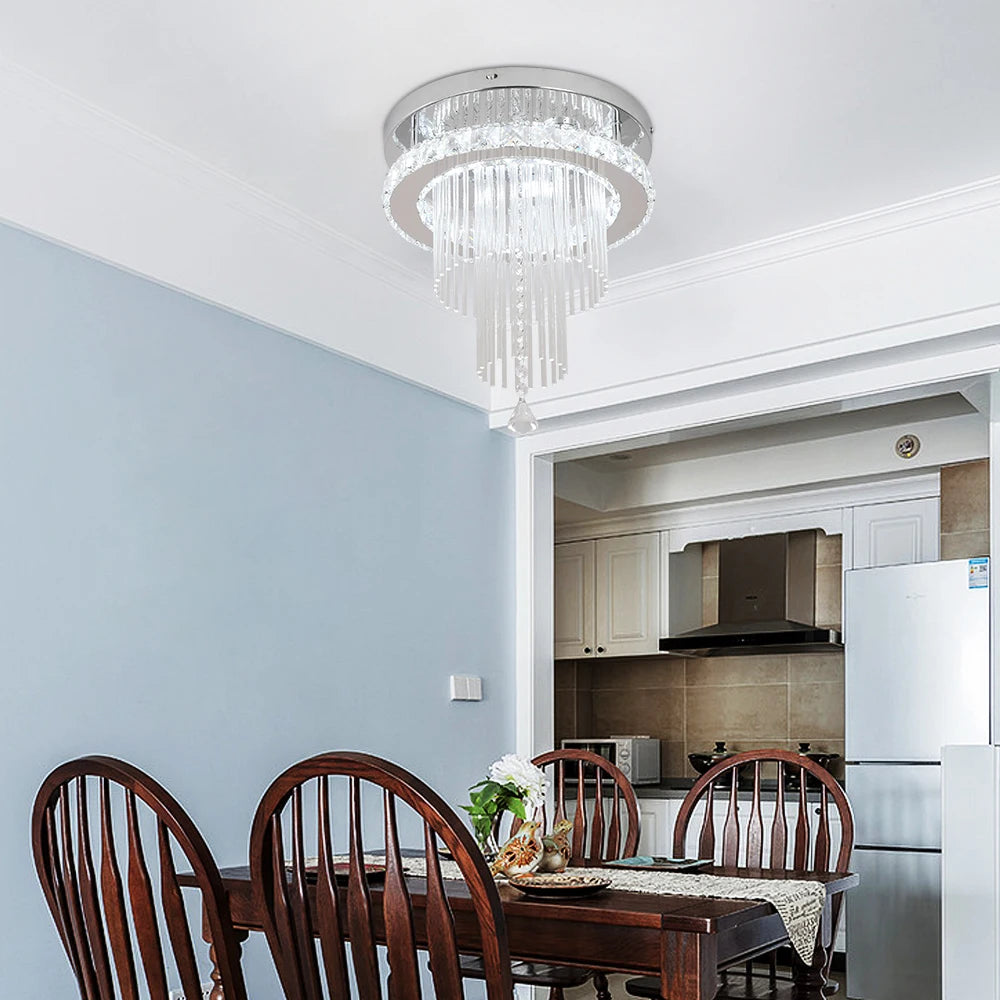 GreeLustr Modern Crystal Chandelier Led Pendant Light