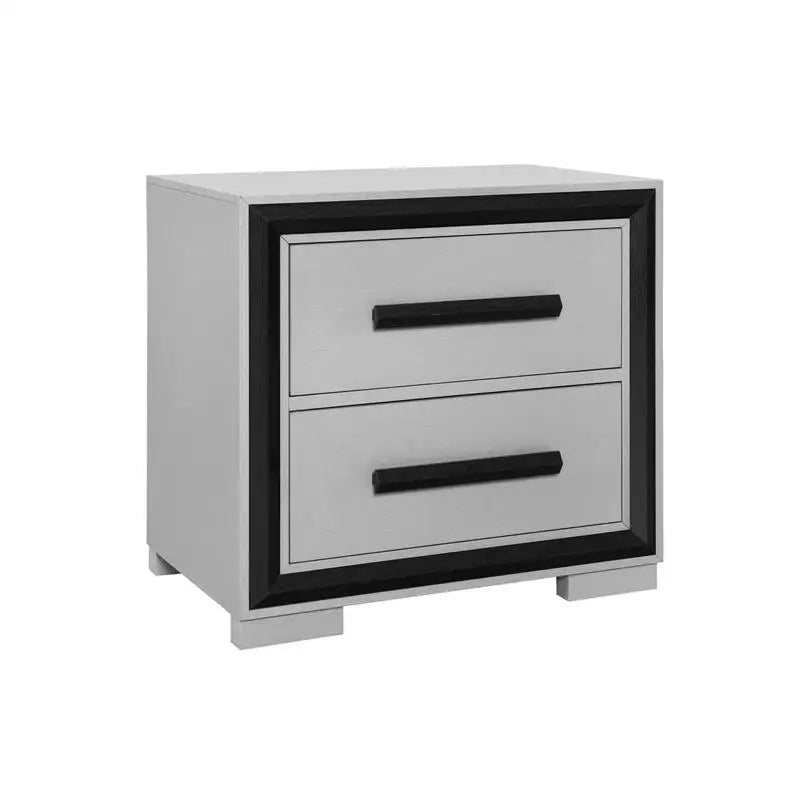 5PC King Bedroom Set – Grey & Black Design