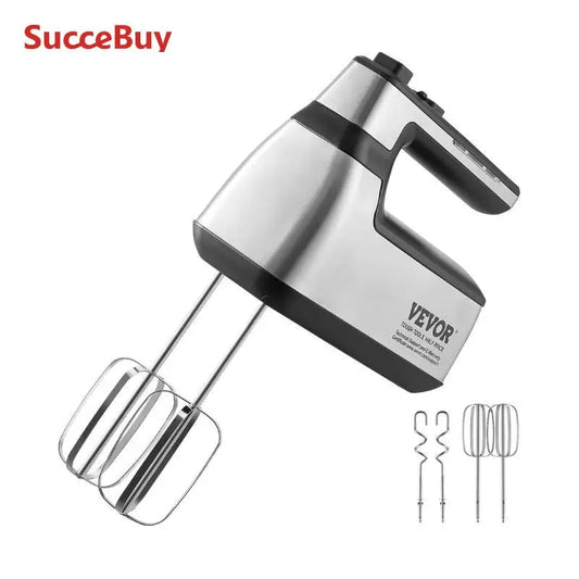 VEVOR Cordless Electric Hand Mixer 5 Gear Speed Control