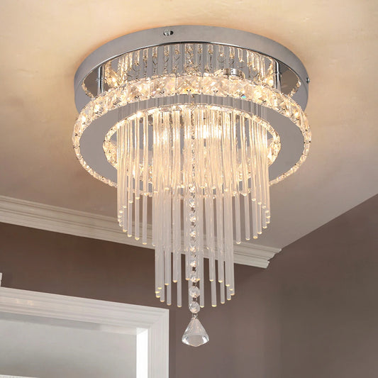 GreeLustr Modern Crystal Chandelier Led Pendant Light
