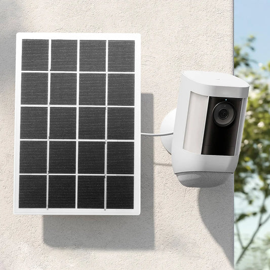 10W Solar Panel for Ring Camera Waterproof Camera Solar Panel 360° Adjustable Wall Mount for Ring Stick Up Cam/Spotlight Cam