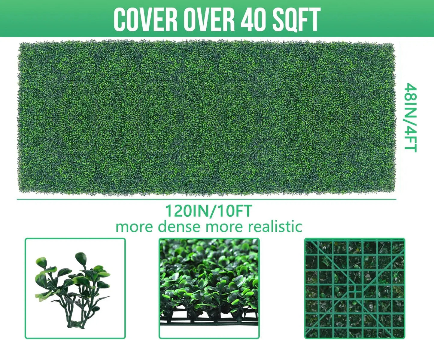 Feature Artificial Boxwood Panels Faux Ivy Privacy Screen
