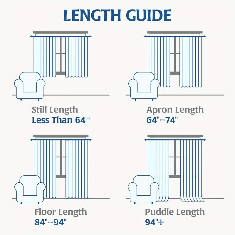 Inchan 4pc Farmhouse Light Filtering Curtains Living Room