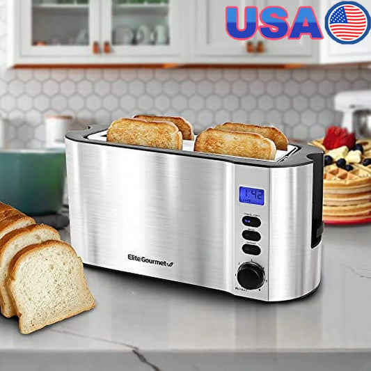 XMSJ Digital Stainless Steel Toaster With LED Display