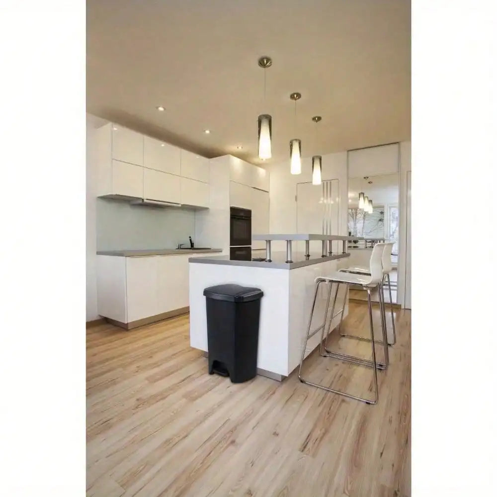 12.1 gallon trash can, plastic step kitchen trash can, foot design, cleaner and more hygienic