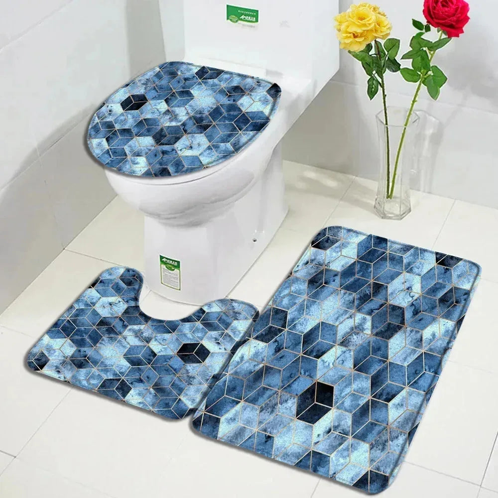 CN Zhejiang Abstract Marble Bath Mat Modern Non Slip Rug