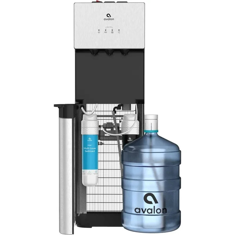 Avalon Bottom Loading Water Cooler Water Dispenser with BioGuard-3 Temperature Settings- Hot,Cold & Room  Anti-Microbial Coating