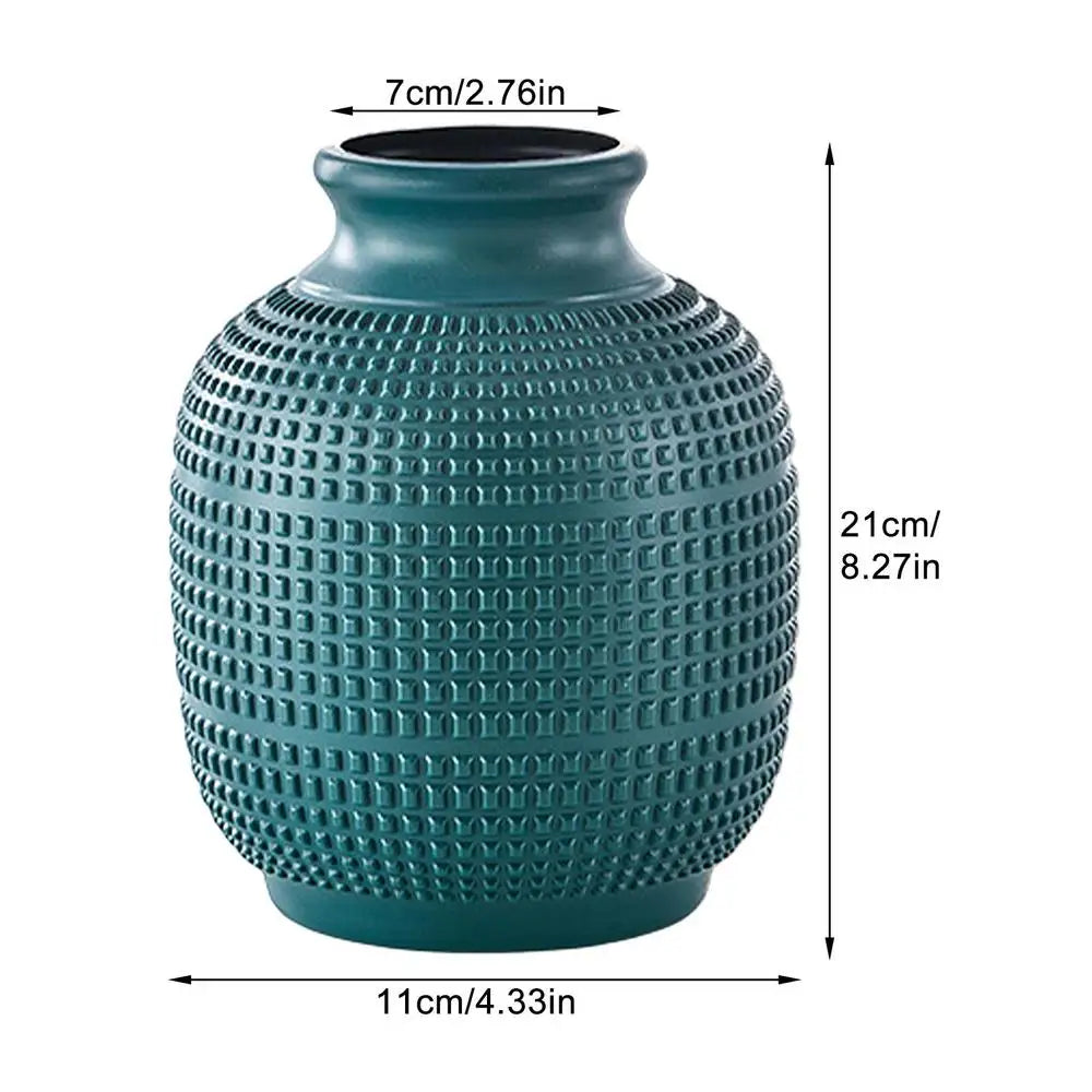 Imitation Ceramic Vase Modern Centerpiece Floral Vase Unbreakable Flower Vase For Home Decor Living Room Centerpieces And