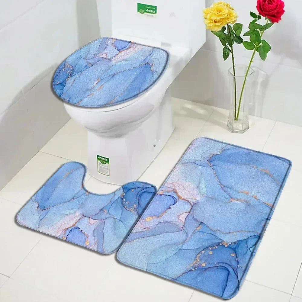 CN Zhejiang Abstract Marble Bath Mat Modern Non Slip Rug