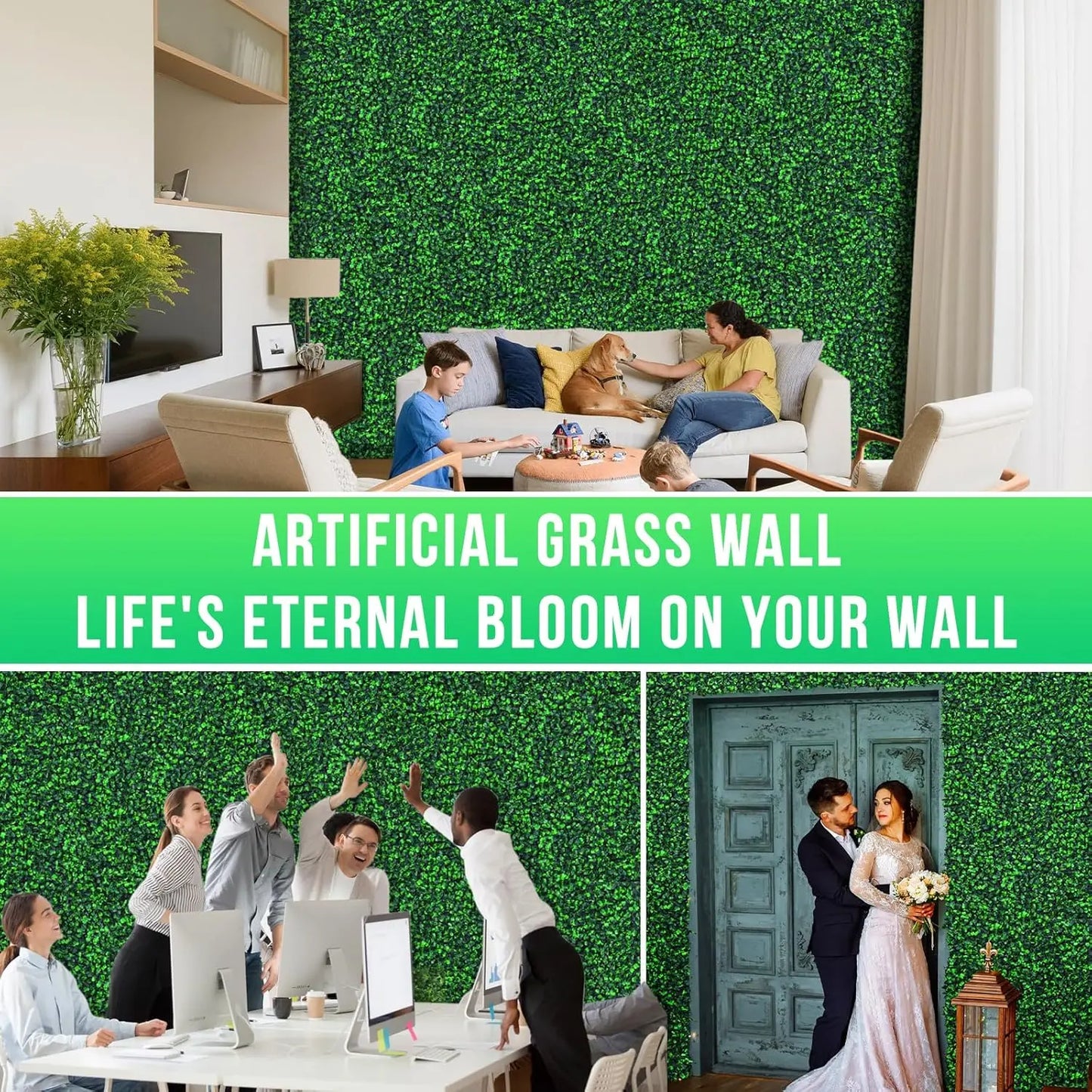 Feature Artificial Boxwood Panels Faux Ivy Privacy Screen