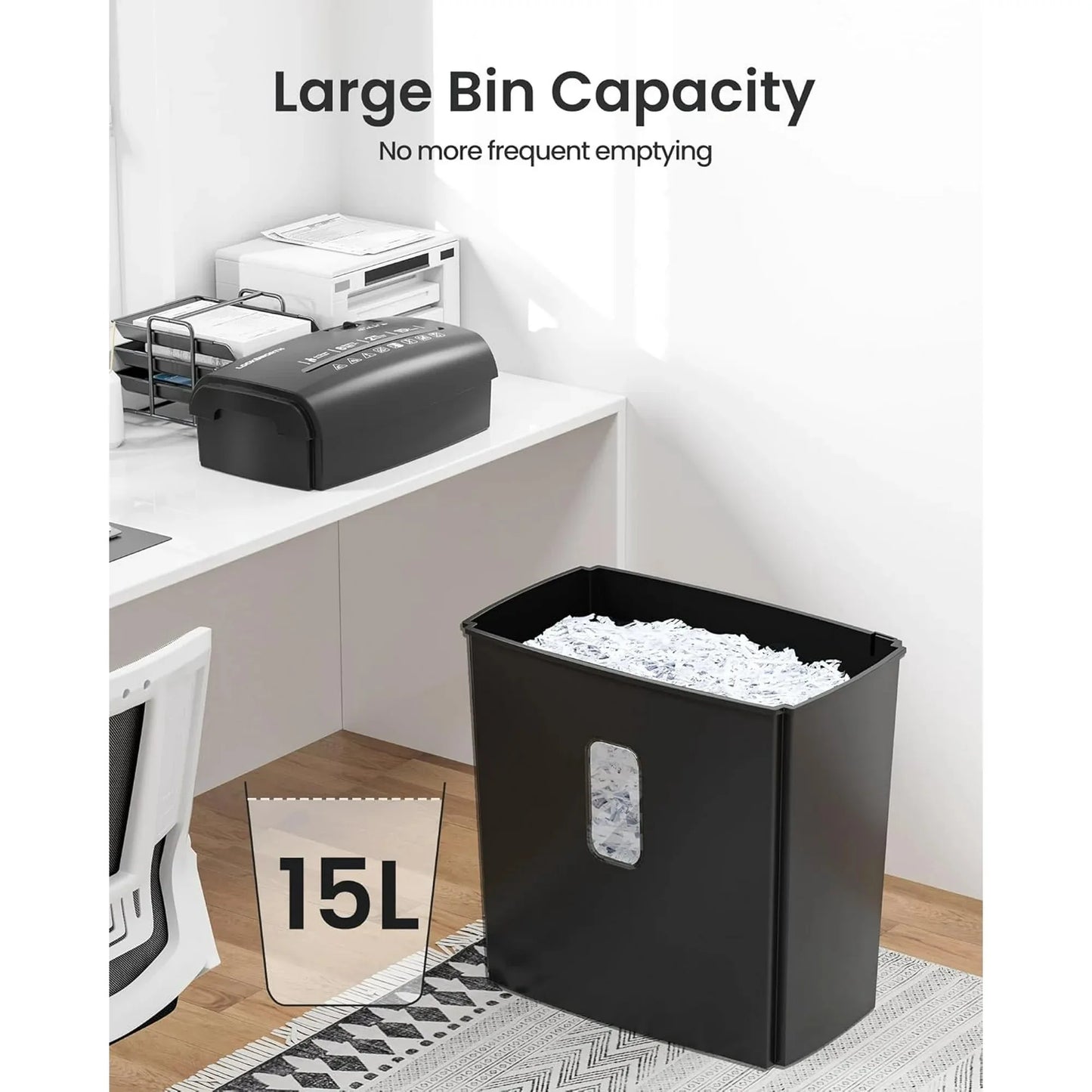 Deli 8-Sheet Micro Cut Paper Shredder P-4 High Security for Home Office Use with Handle, Shreds Credit Card/Staple 4 Gallons