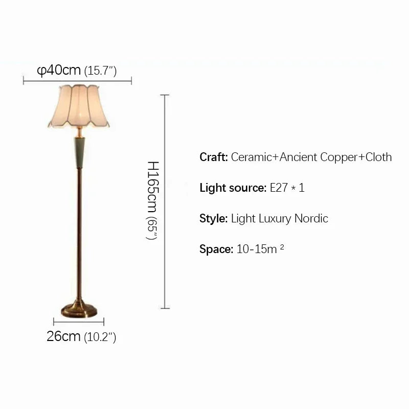 BROTHER Modern Ceramics Floor Lamps Standing LED Nordic Creative Fashion Table Light For Home Living Room Bedroom Decor
