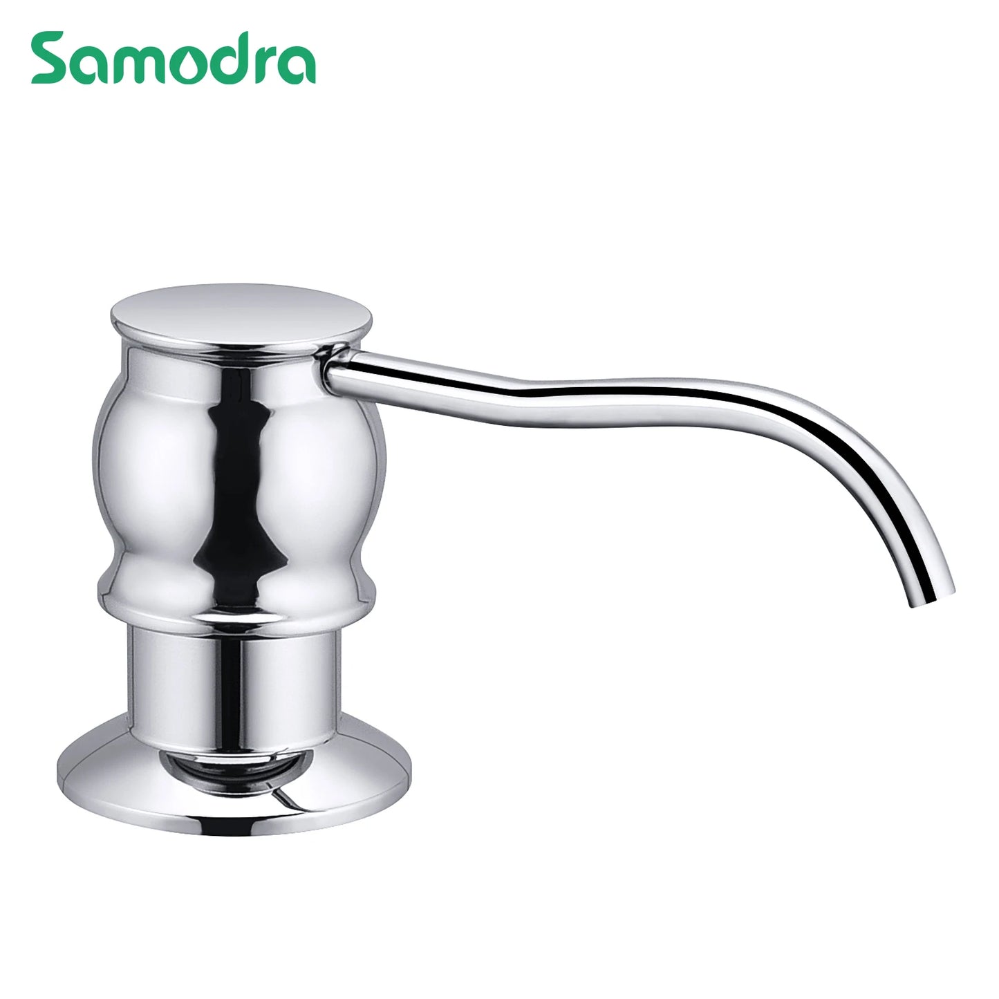 Samodra Liquid Soap Dispenser With bottle Chrome/Nickel Brass Pump Head For Kitchen Sink Soap dispensers Kitchen Accessories